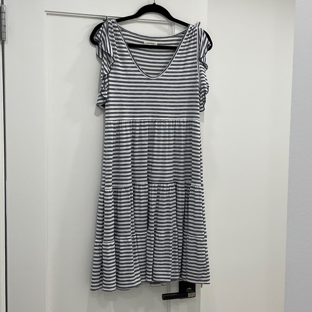 Max Studio Striped Sleeveless Dress